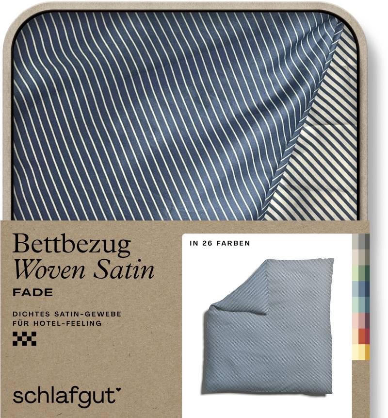 Schlafgut Bettbezug »Woven Satin Fade mit feinen Streifen«, (1 St.), mit Farbverlauf, Mix & Match: passender Kissenbezug erhältlich von Schlafgut