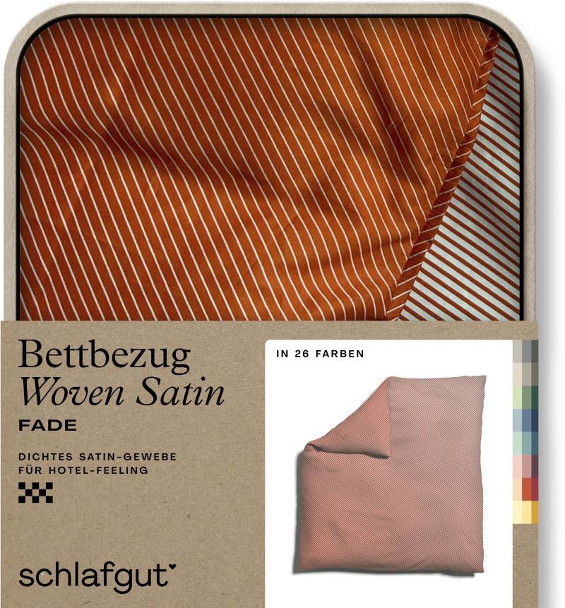 Schlafgut Bettbezug »Woven Satin Fade mit feinen Streifen«, (1 St.), mit Farbverlauf, Mix & Match: passender Kissenbezug erhältlich von Schlafgut