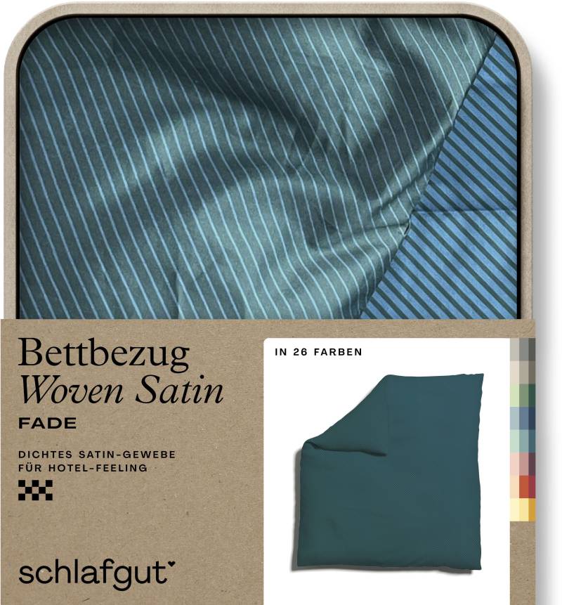 Schlafgut Bettbezug »Woven Satin Fade mit feinen Streifen«, (1 St.), mit Farbverlauf, Mix & Match: passender Kissenbezug erhältlich von Schlafgut