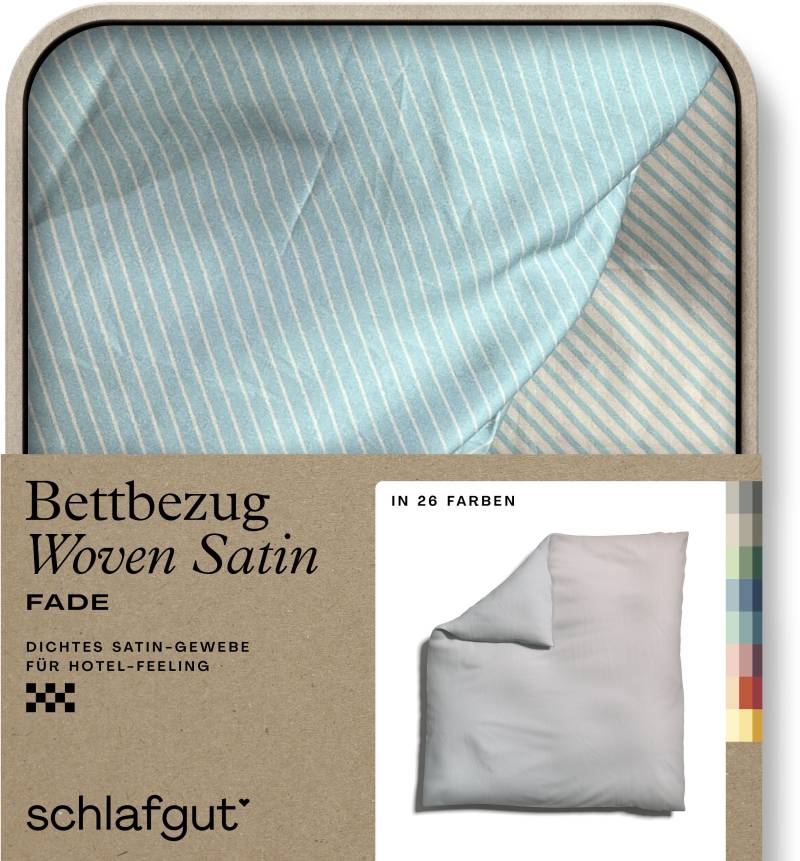 Schlafgut Bettbezug »Woven Satin Fade mit feinen Streifen«, (1 St.), mit Farbverlauf, Mix & Match: passender Kissenbezug erhältlich von Schlafgut