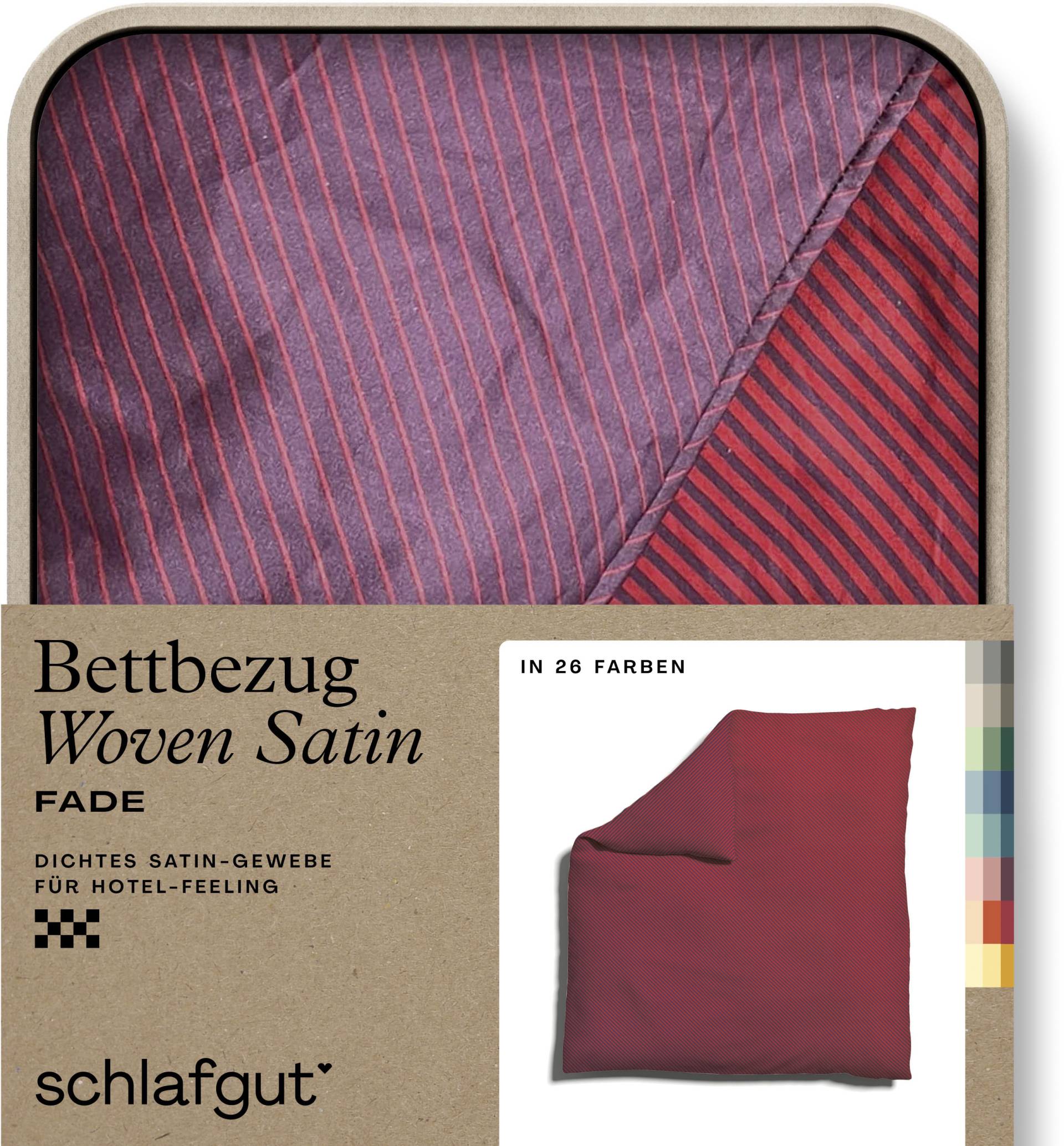 Schlafgut Bettbezug »Woven Satin Fade mit feinen Streifen«, (1 St.), mit Farbverlauf, Mix & Match: passender Kissenbezug erhältlich von Schlafgut