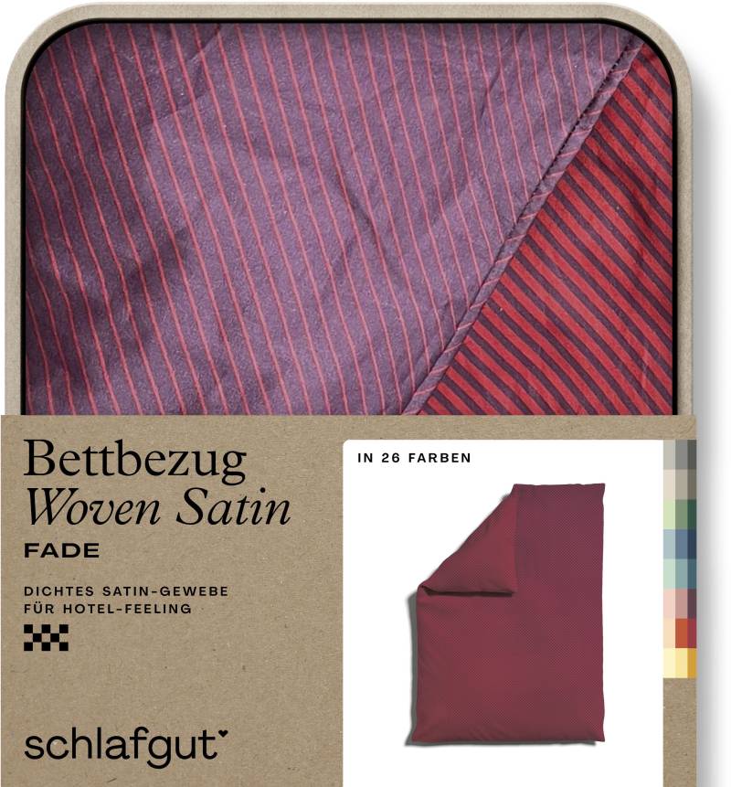 Schlafgut Bettbezug »Woven Satin Fade mit feinen Streifen«, (1 St.), mit Farbverlauf, Mix & Match: passender Kissenbezug erhältlich von Schlafgut