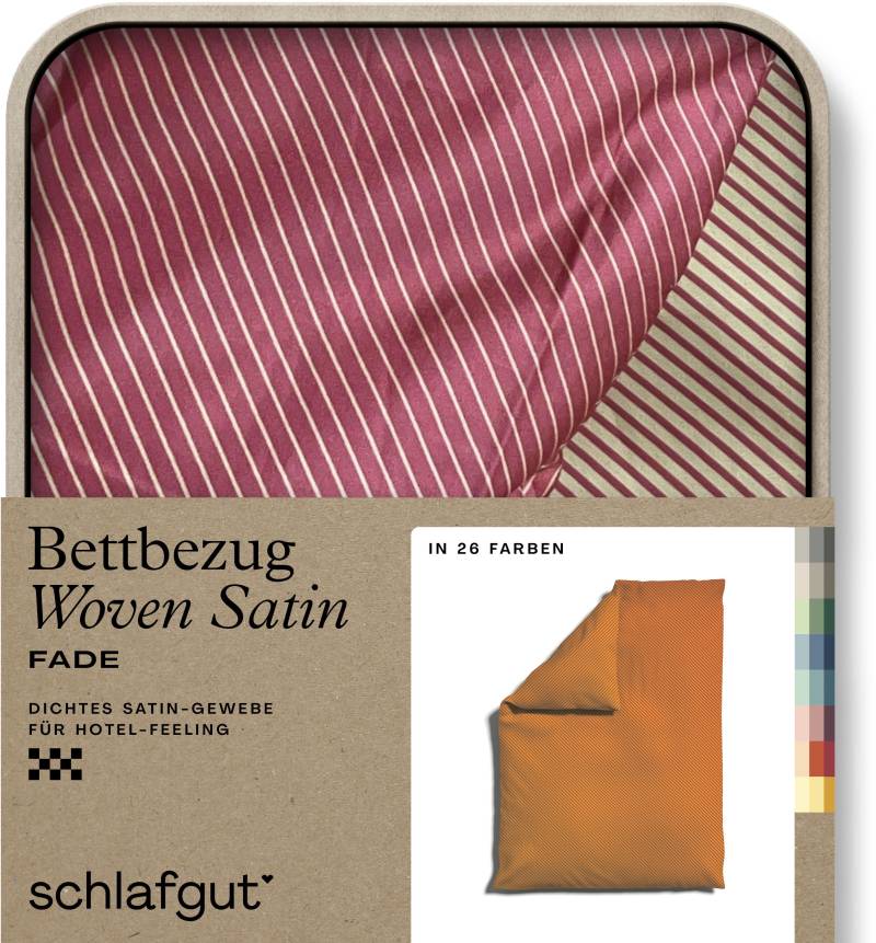 Schlafgut Bettbezug »Woven Satin Fade mit feinen Streifen«, (1 St.), mit Farbverlauf, Mix & Match: passender Kissenbezug erhältlich von Schlafgut