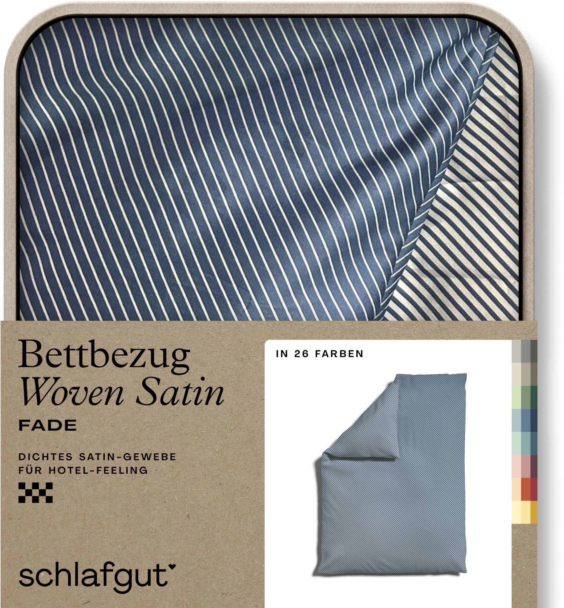 Schlafgut Bettbezug »Woven Satin Fade mit feinen Streifen«, (1 St.), mit Farbverlauf, Mix & Match: passender Kissenbezug erhältlich von Schlafgut