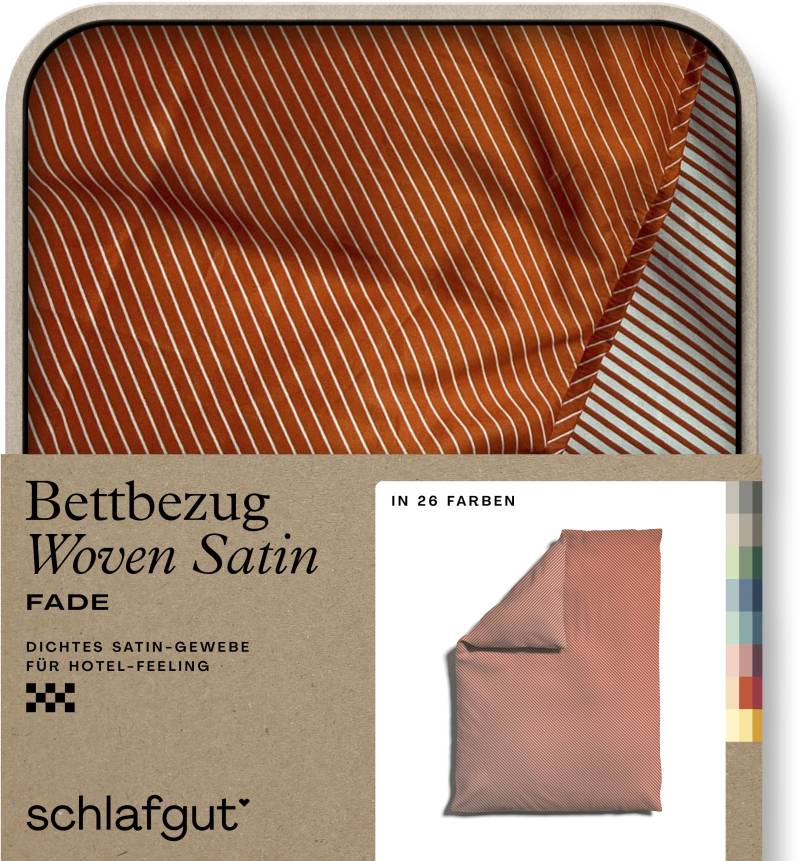 Schlafgut Bettbezug »Woven Satin Fade mit feinen Streifen«, (1 St.), mit Farbverlauf, Mix & Match: passender Kissenbezug erhältlich von Schlafgut