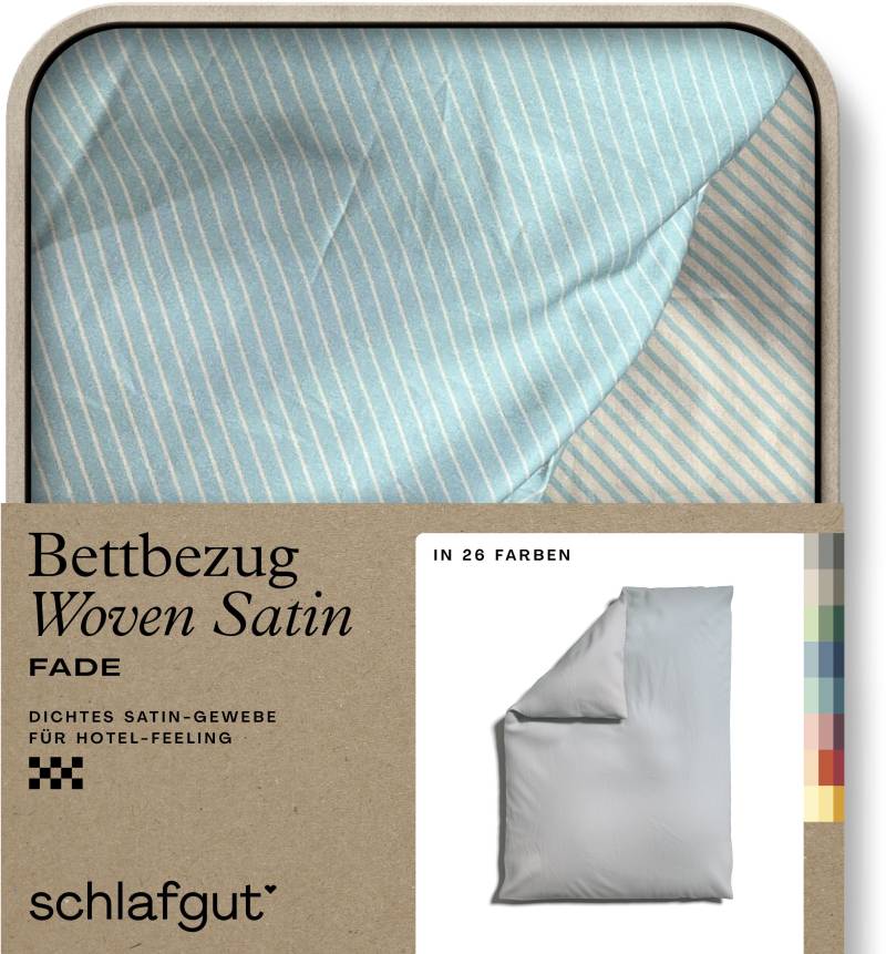 Schlafgut Bettbezug »Woven Satin Fade mit feinen Streifen«, (1 St.), mit Farbverlauf, Mix & Match: passender Kissenbezug erhältlich von Schlafgut