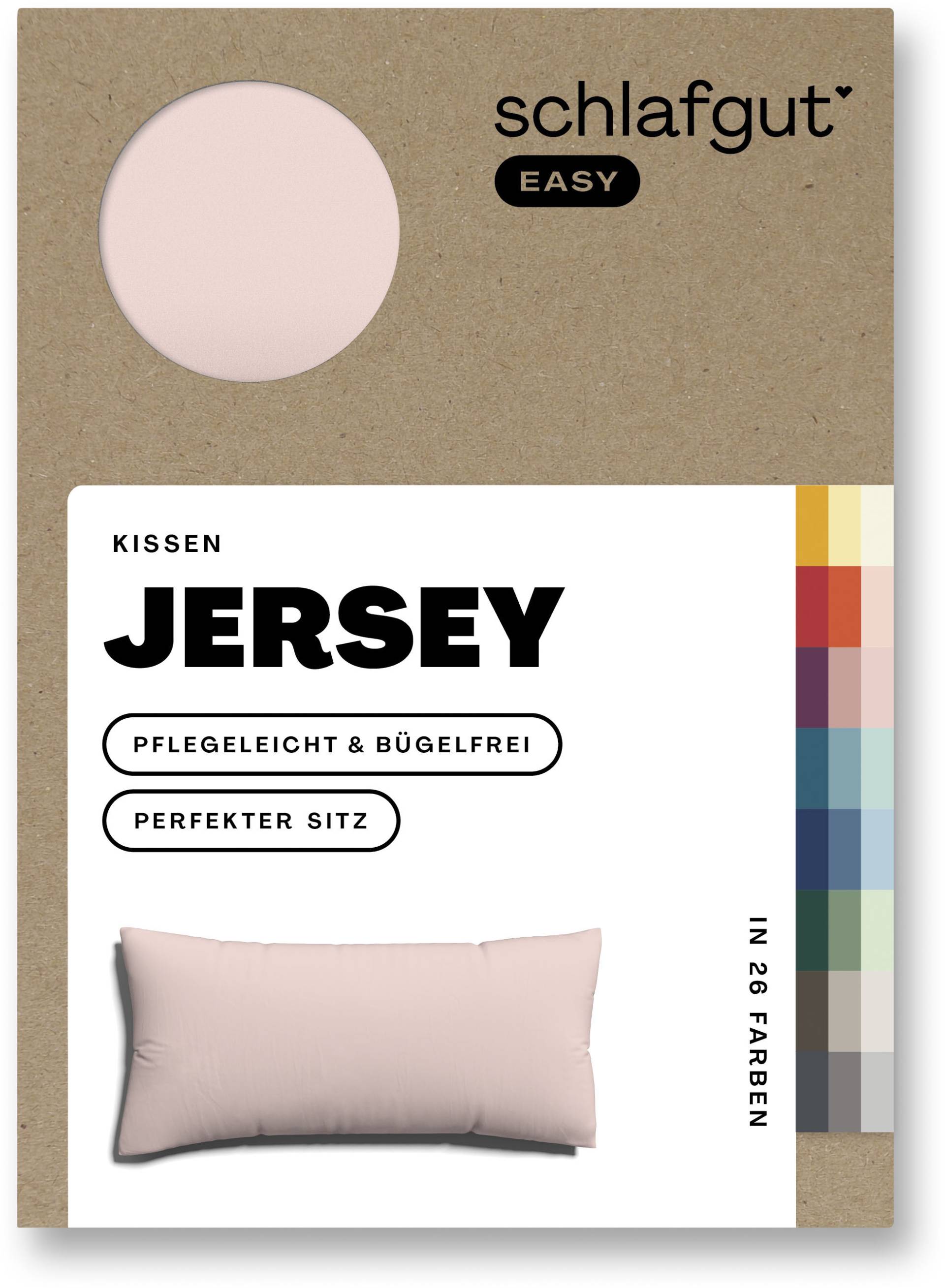 Schlafgut Kissenbezug »EASY Jersey«, (1 St.), Kissenhülle mit Reissverschluss, weich und saugfähig, Kissenbezug von Schlafgut