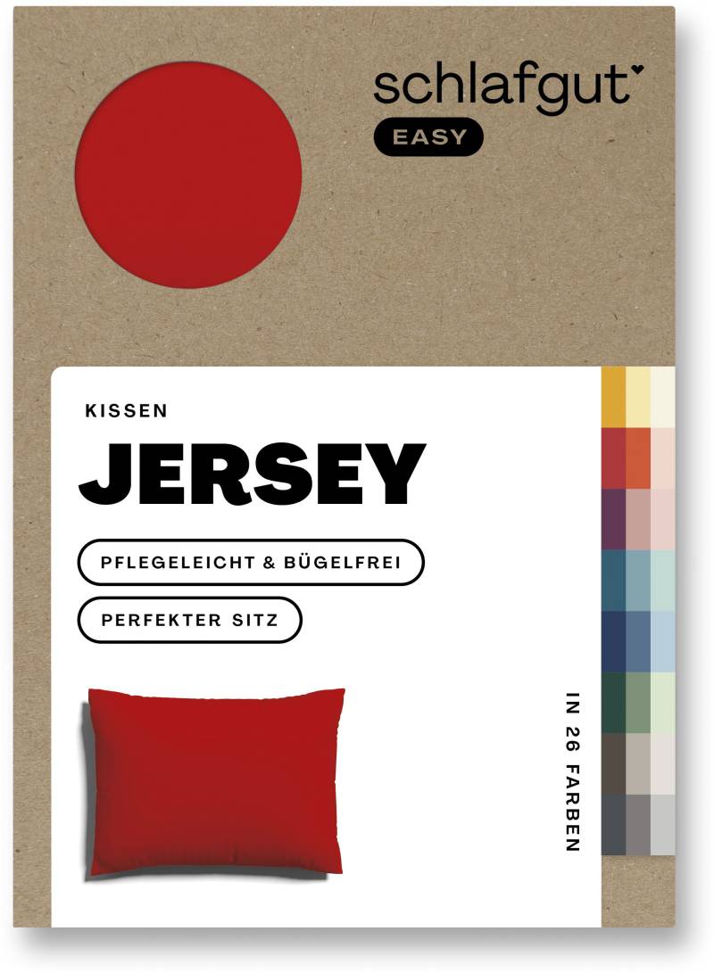 Schlafgut Kissenbezug »EASY Jersey«, (1 St.), Kissenhülle mit Reissverschluss, weich und saugfähig, Kissenbezug von Schlafgut