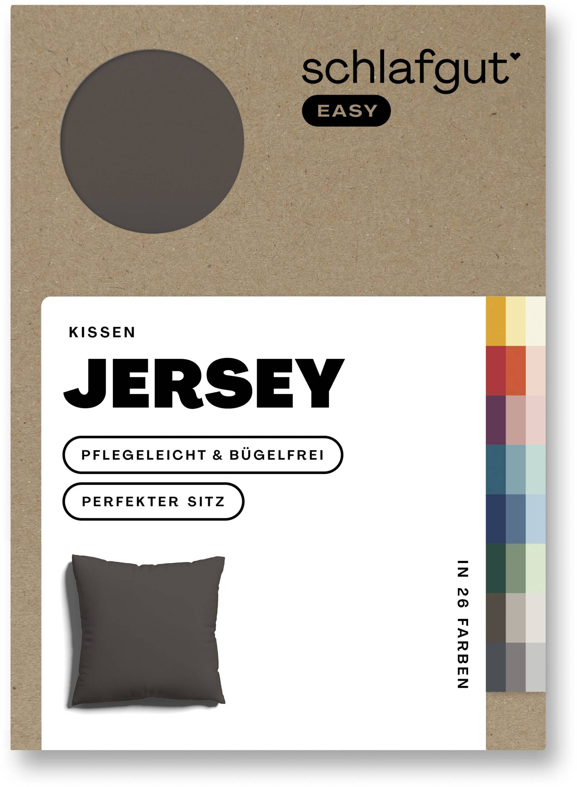 Schlafgut Kissenbezug »EASY Jersey«, (1 St.), Kissenhülle mit Reissverschluss, weich und saugfähig, Kissenbezug von Schlafgut