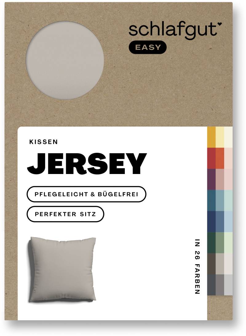 Schlafgut Kissenbezug »EASY Jersey«, (1 St.), Kissenhülle mit Reissverschluss, weich und saugfähig, Kissenbezug von Schlafgut