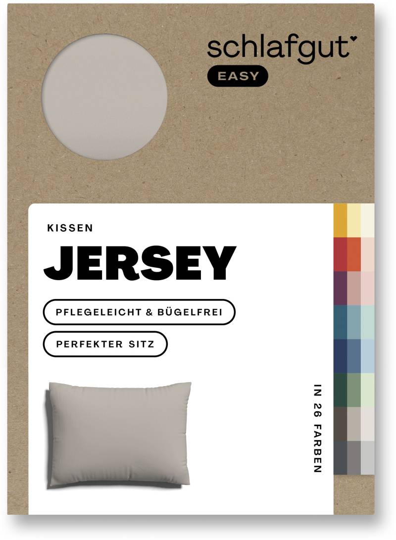 Schlafgut Kissenbezug »EASY Jersey«, (1 St.), Kissenhülle mit Reissverschluss, weich und saugfähig, Kissenbezug von Schlafgut