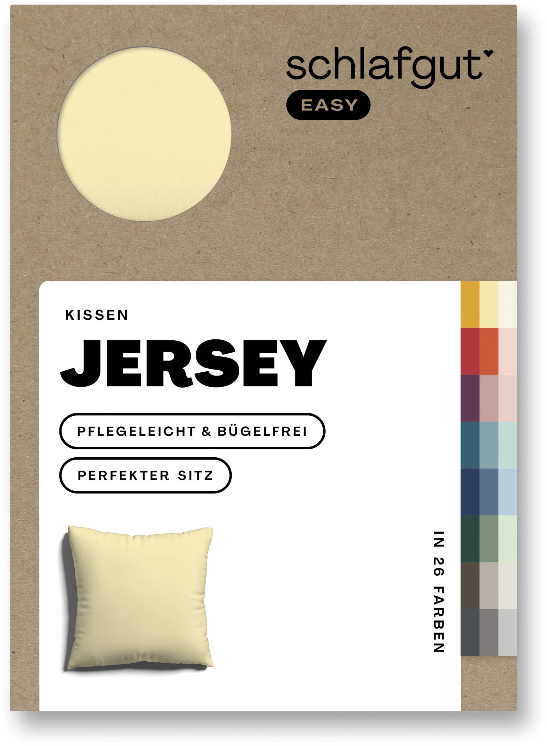 Schlafgut Kissenbezug »EASY Jersey«, (1 St.), Kissenhülle mit Reissverschluss, weich und saugfähig, Kissenbezug von Schlafgut