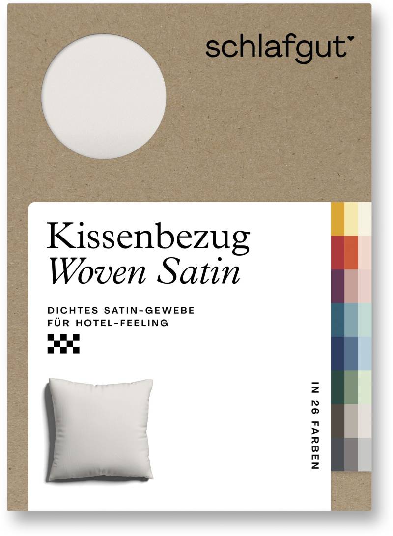 Schlafgut Kissenbezug »Woven Satin aus Mako-Baumwolle, langlebig, pflegeleicht, dicht gewebt«, (1 St.), Kissenhülle mit Reissverschluss, passender Bettbezug erhältlich von Schlafgut