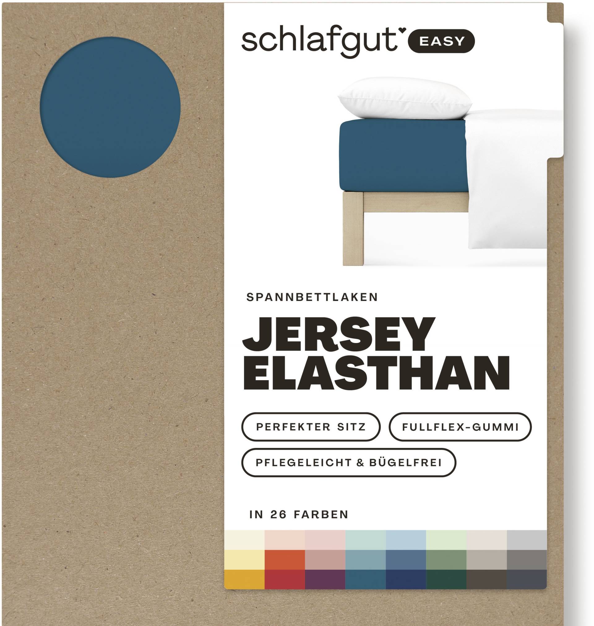 Schlafgut Spannbettlaken »EASY Jersey Elasthan«, MADE IN GREEN by OEKO-TEX® von Schlafgut