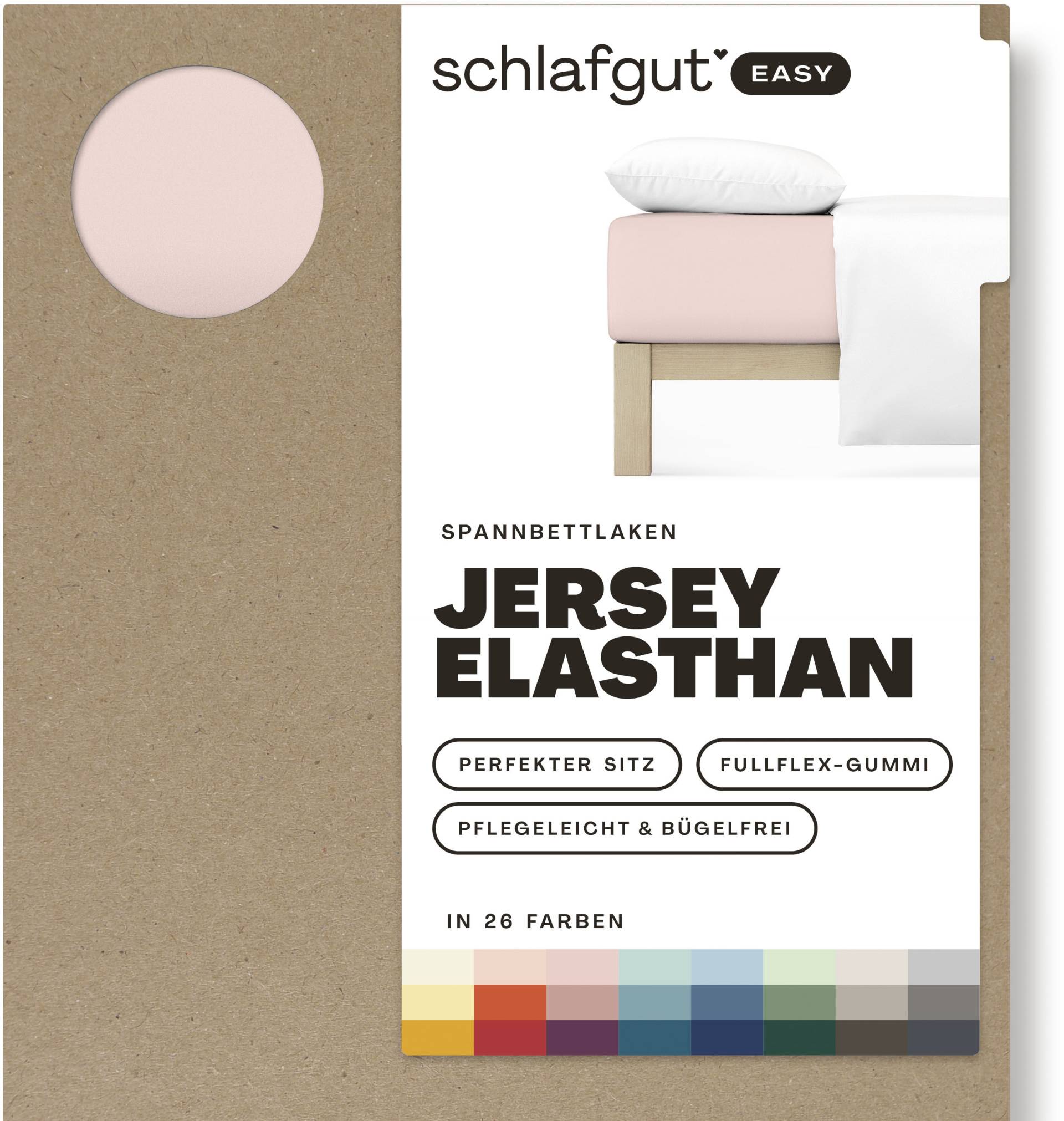 Schlafgut Spannbettlaken »EASY Jersey Elasthan«, MADE IN GREEN by OEKO-TEX® von Schlafgut