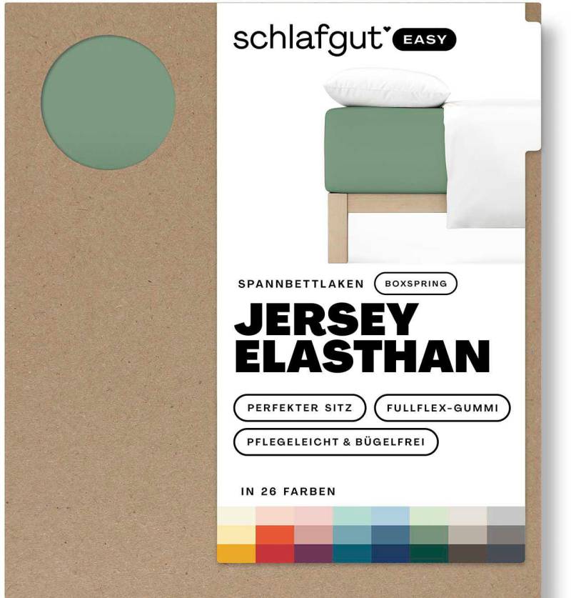 Schlafgut Spannbettlaken »EASY Jersey Elasthan Boxspring«, MADE IN GREEN by OEKO-TEX® von Schlafgut