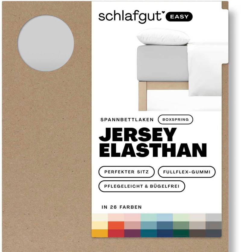 Schlafgut Spannbettlaken »EASY Jersey Elasthan Boxspring«, MADE IN GREEN by OEKO-TEX® von Schlafgut