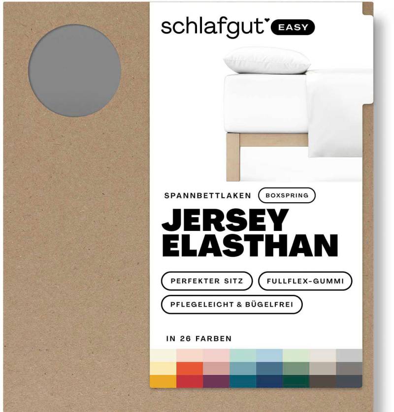 Schlafgut Spannbettlaken »EASY Jersey Elasthan Boxspring«, MADE IN GREEN by OEKO-TEX® von Schlafgut