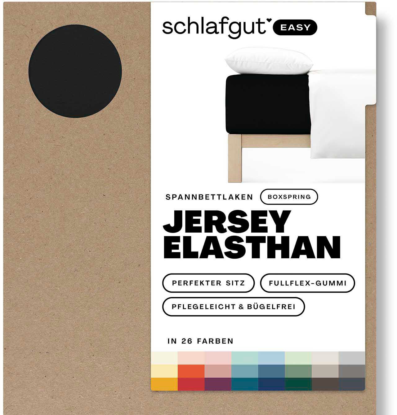 Schlafgut Spannbettlaken »EASY Jersey Elasthan Boxspring«, MADE IN GREEN by OEKO-TEX® von Schlafgut