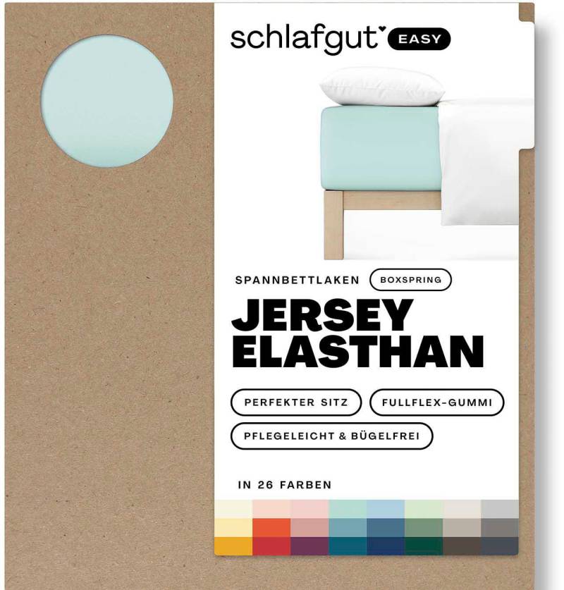 Schlafgut Spannbettlaken »EASY Jersey Elasthan Boxspring«, MADE IN GREEN by OEKO-TEX® von Schlafgut