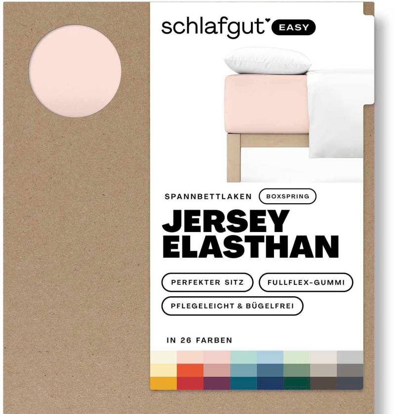 Schlafgut Spannbettlaken »EASY Jersey Elasthan Boxspring«, MADE IN GREEN by OEKO-TEX® von Schlafgut