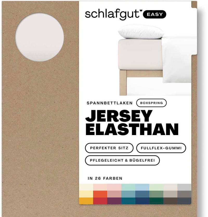 Schlafgut Spannbettlaken »EASY Jersey Elasthan Boxspring«, MADE IN GREEN by OEKO-TEX® von Schlafgut