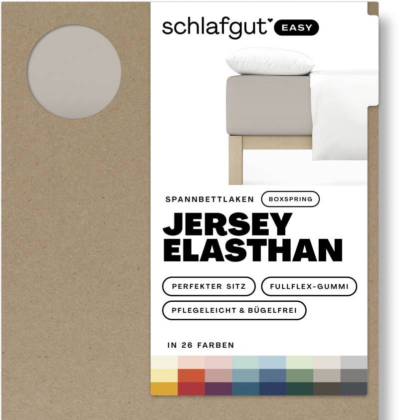 Schlafgut Spannbettlaken »EASY Jersey Elasthan Boxspring«, MADE IN GREEN by OEKO-TEX® von Schlafgut