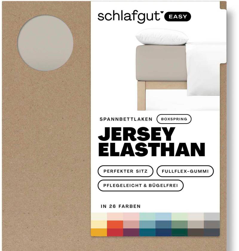 Schlafgut Spannbettlaken »EASY Jersey Elasthan Boxspring«, MADE IN GREEN by OEKO-TEX® von Schlafgut