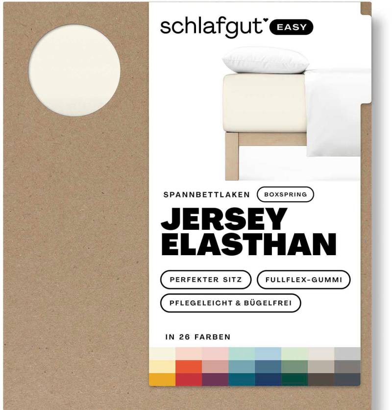 Schlafgut Spannbettlaken »EASY Jersey Elasthan Boxspring«, MADE IN GREEN by OEKO-TEX® von Schlafgut