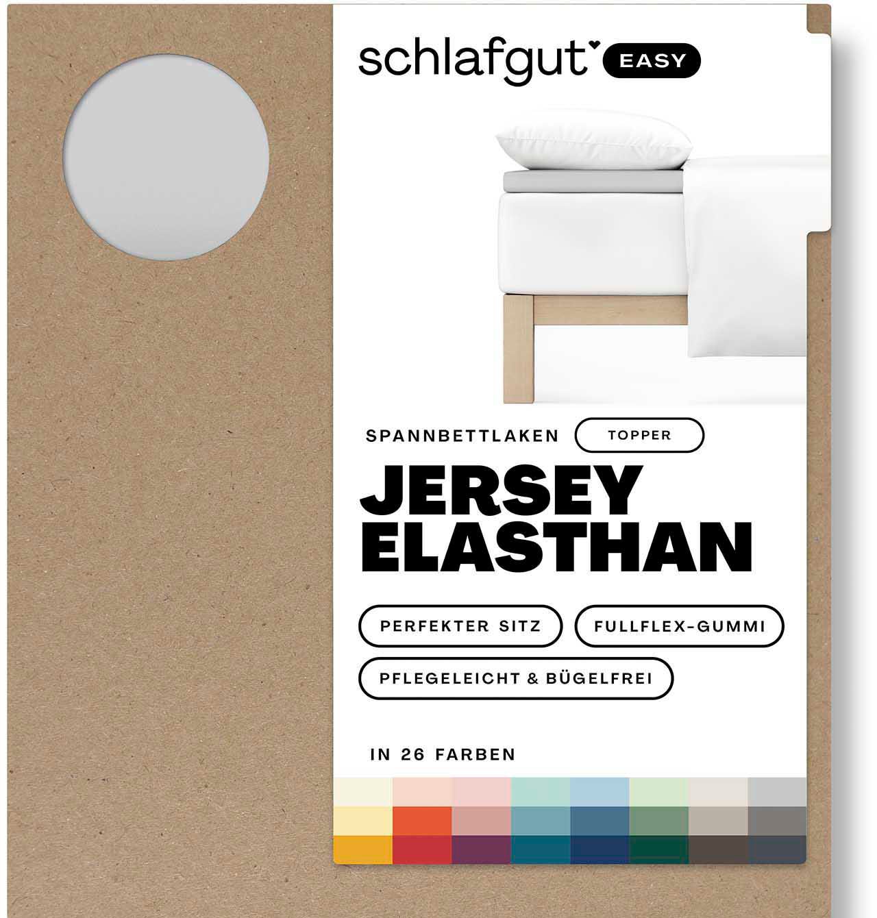 Schlafgut Spannbettlaken »EASY Jersey Elasthan Topper«, MADE IN GREEN by OEKO-TEX® von Schlafgut