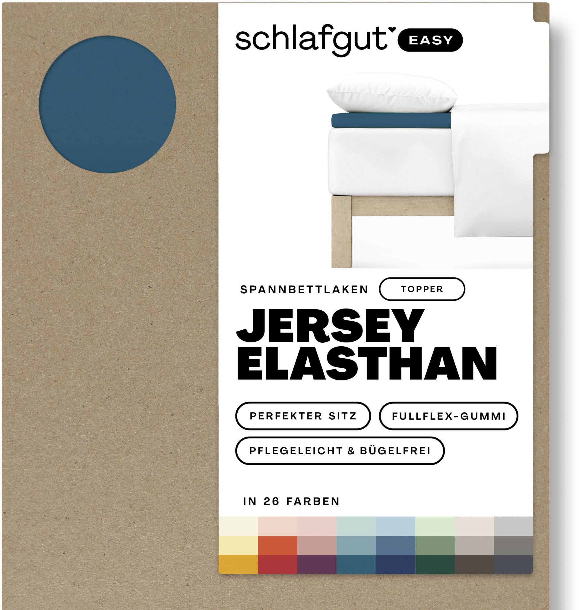 Schlafgut Spannbettlaken »EASY Jersey Elasthan Topper«, MADE IN GREEN by OEKO-TEX® von Schlafgut