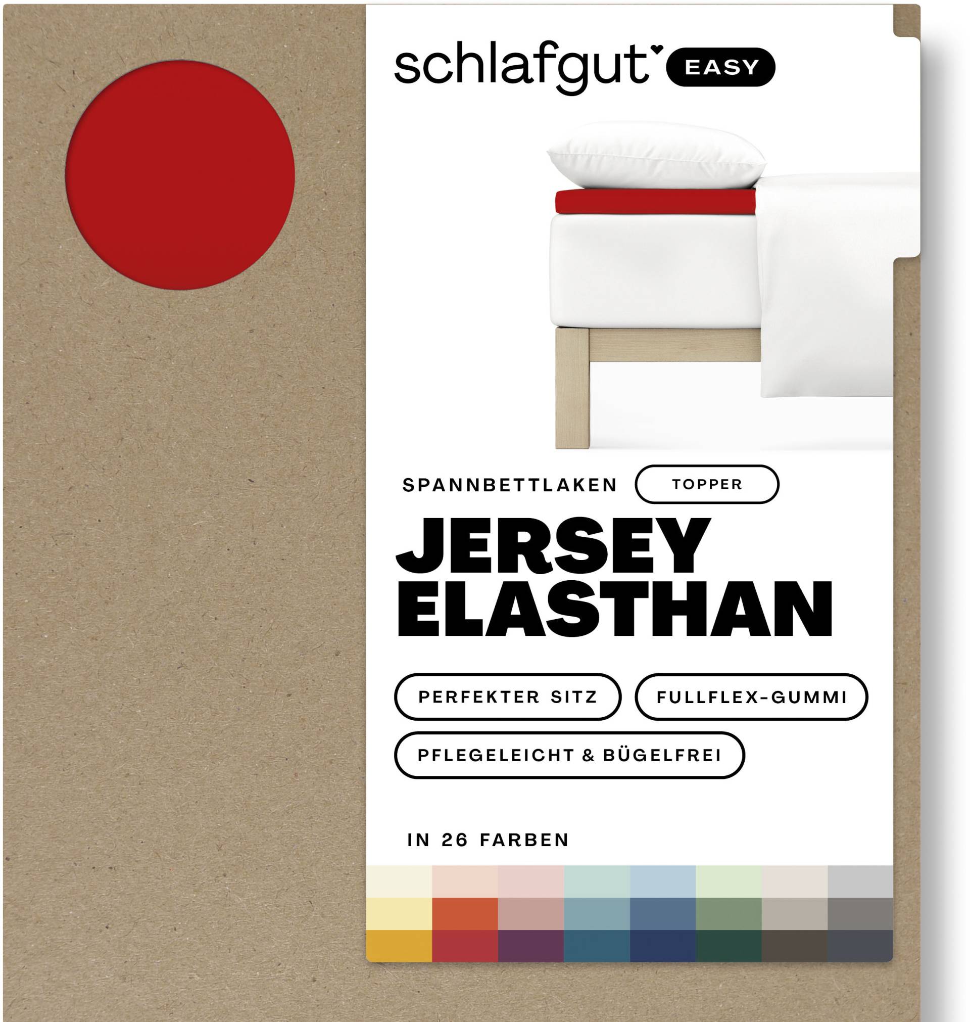 Schlafgut Spannbettlaken »EASY Jersey Elasthan Topper«, MADE IN GREEN by OEKO-TEX® von Schlafgut