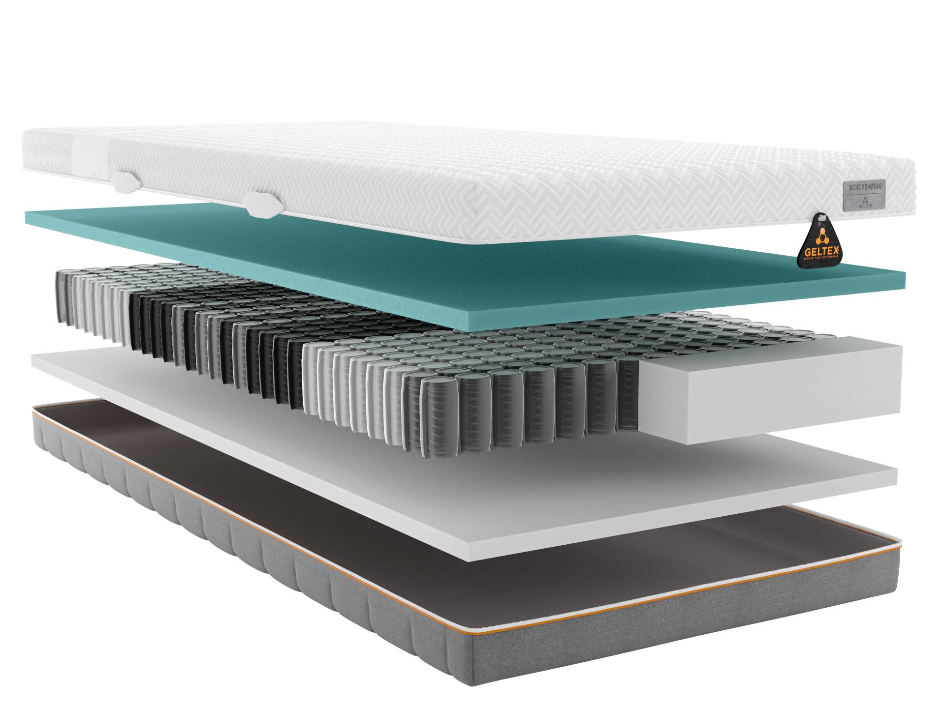 Schlaraffia Taschenfederkernmatratze »GELTEX® Quantum Touch Next 220 TFK«, 22 cm hoch, Raumgewicht: 45 kg/m³, 420 Federn, (1 St.), in vielen Grössen 90x200, 140x200 und auch in Sondergrössen erhältlich! von Schlaraffia