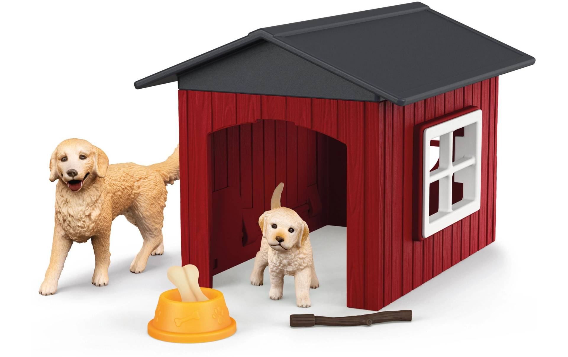 Schleich® Spielfigur »Farm World Hundehütte mit Goldfarbenenretrievern« von Schleich®