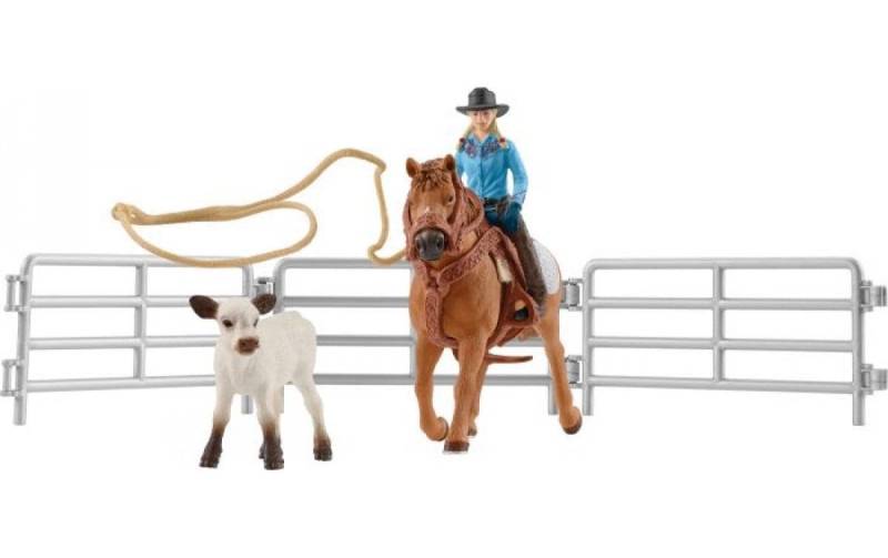 Schleich® Spielfigur »Roping mit Cowgirl« von Schleich®