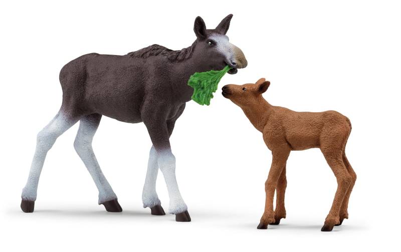 Schleich® Spielfigur »Wild Life Elchkuh mit Kalb« von Schleich®