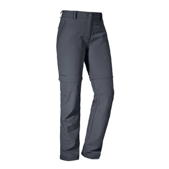 Schöffel Damen Wanderhose Ascona zip off, anthrazit, 36 von Schöffel