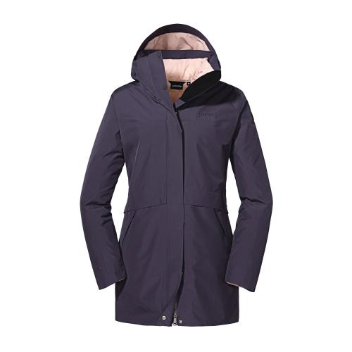 Schöffel Doppeljacke 3in1 Parka Warschau L - lila (Grösse: 36) von Schöffel