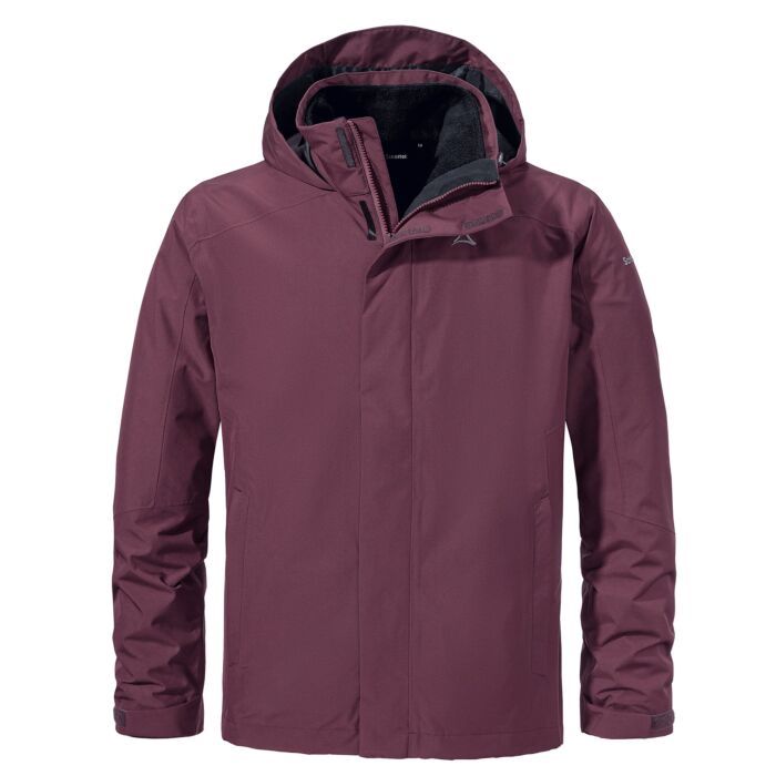 Schöffel Herren 3in1 Jacke Partinello M, bordeaux, 48 von Schöffel