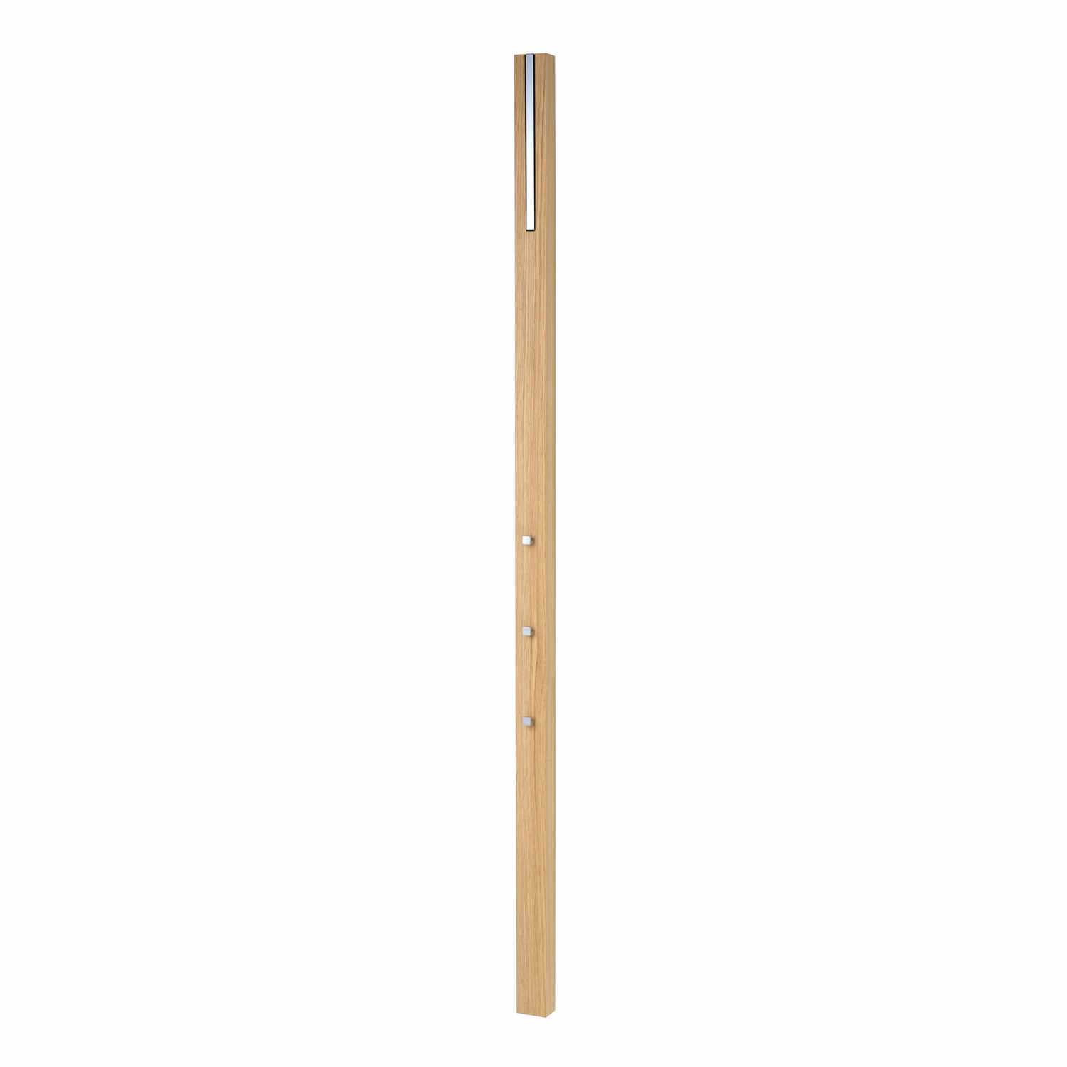 Line Wood Wandgarderobe, Holzart nussbaum, Haken chrom glänzend Line Wood Wandgarderobe, Holzart nussbaum, Haken chrom glänzend von Schönbuch