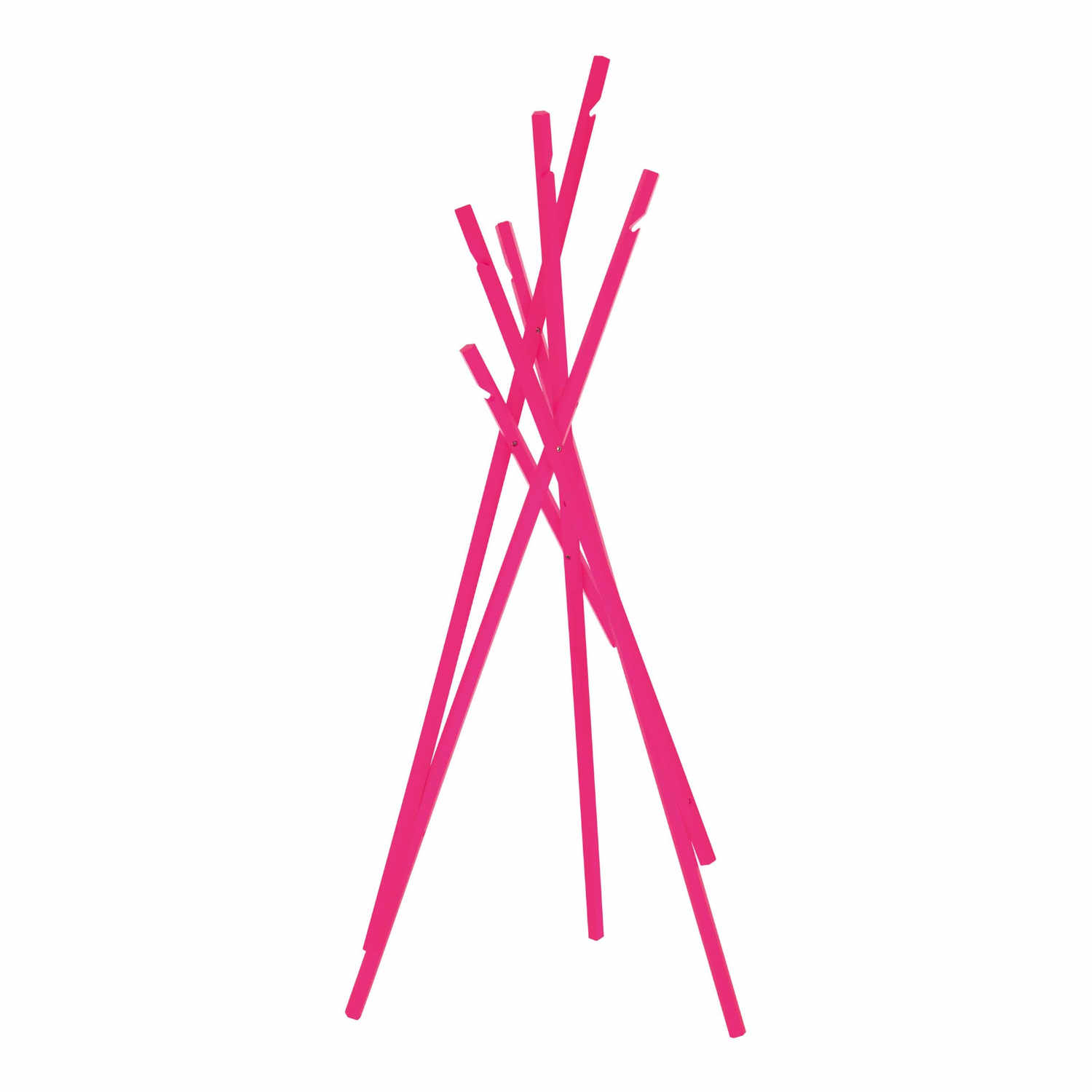 Sticks Garderobe , Ausführung eiche, neonpink lackiert von Schönbuch