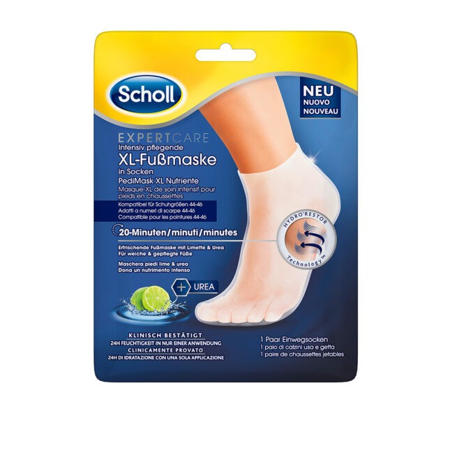 Scholl Care - Intensiv pflegende XL-Fussmaske Limette & Urea von Scholl