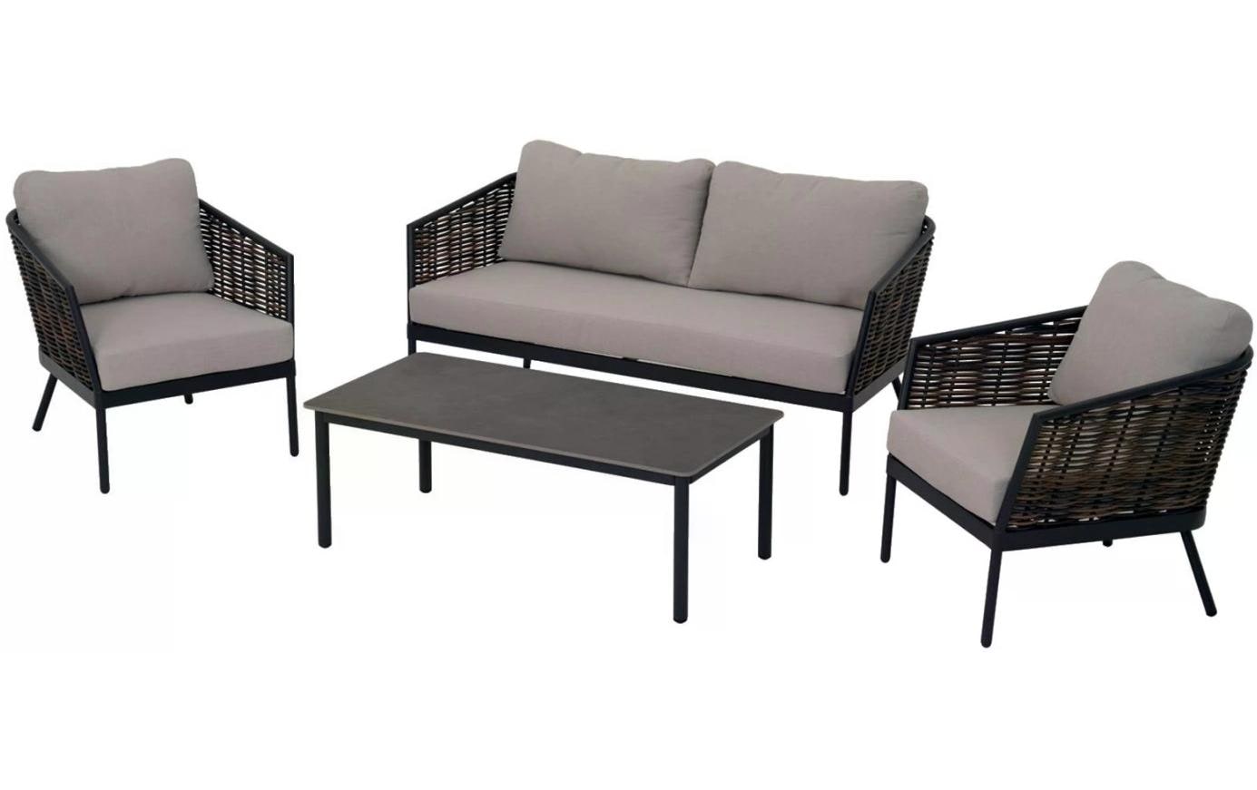 Schou Gartenlounge-Set »Daniela, Set 4-teilig, Schwarz/Grau« Schou Gartenlounge-Set »Daniela, Set 4-teilig, Schwarz/Grau« von Schou