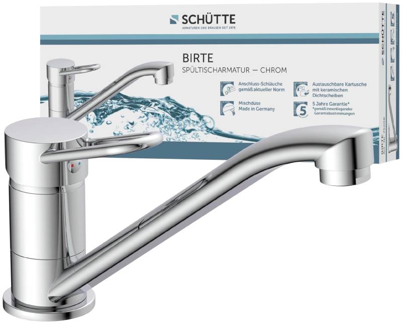 Schütte Spültischarmatur »Birte«, 360° schwenkbarer Wasserhahn Küche, Mischbatterie, Chrom, Hochdruck von Schütte