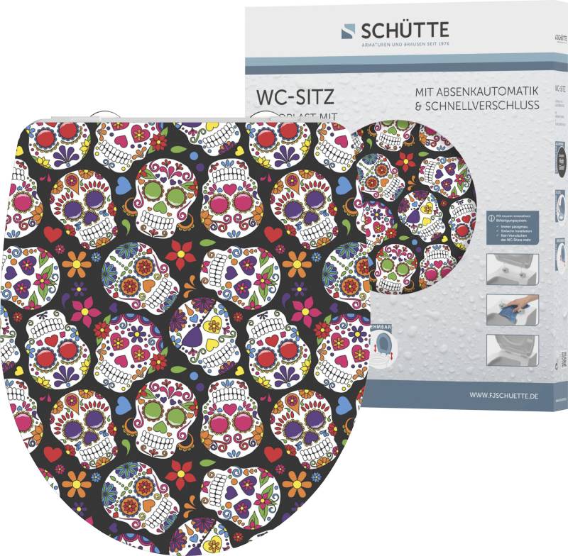 Schütte WC-Sitz »Crazy Skull«, Duroplast,mit Absenkautomatik und Schnellverschluss, High Gloss von Schütte