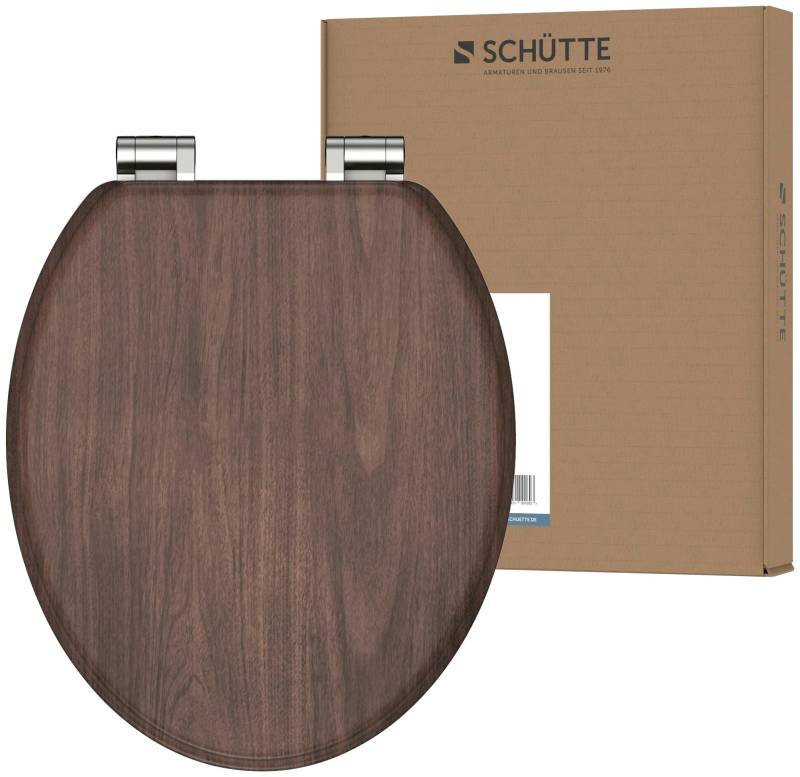 Schütte WC-Sitz »DARK WOOD«, mit Absenkautomatik und MDF-Holzkern von Schütte