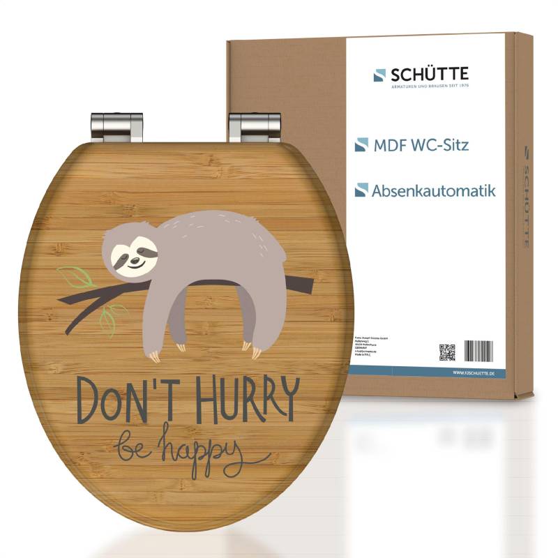 Schütte WC-Sitz »Don`t Hurry«, Absenkautomatik, Holzkern, Motivdruck, MDF von Schütte