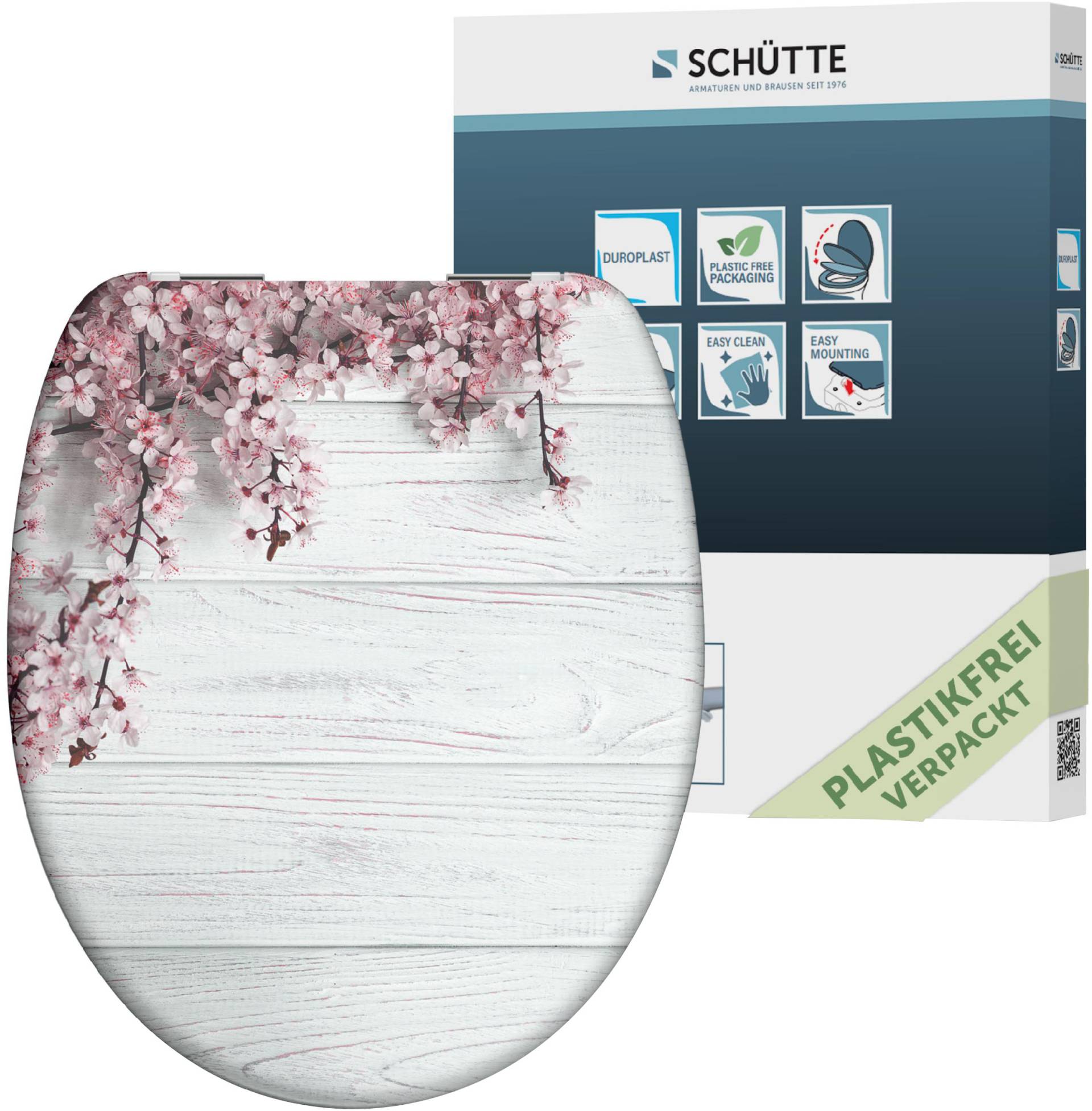 Schütte WC-Sitz »Flowers&Wood«, Duroplast, Absenkautomatik, Motivdruck von Schütte