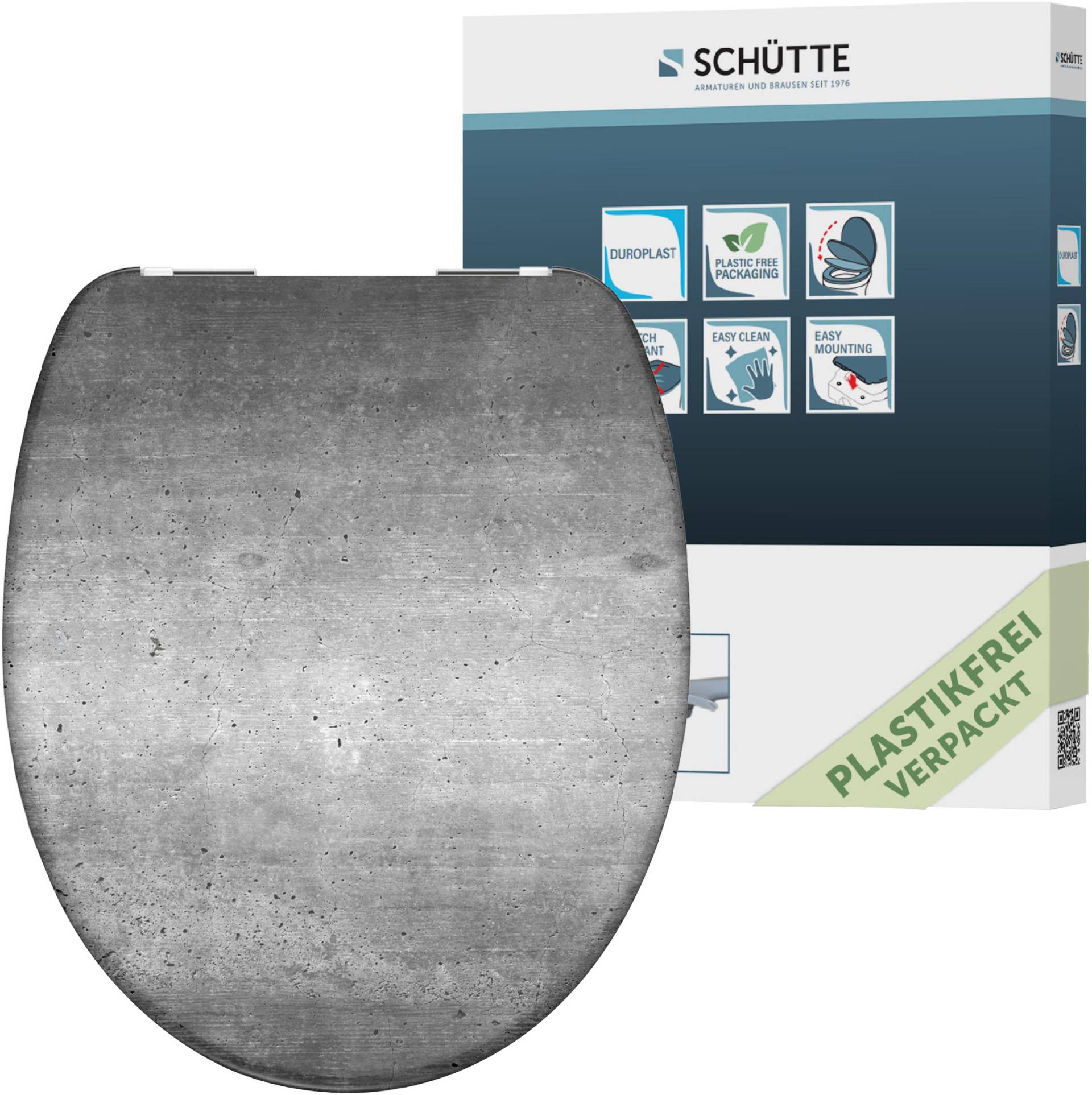 Schütte WC-Sitz »Industrial Grey«, Duroplast, mit Absenkautomatik von Schütte