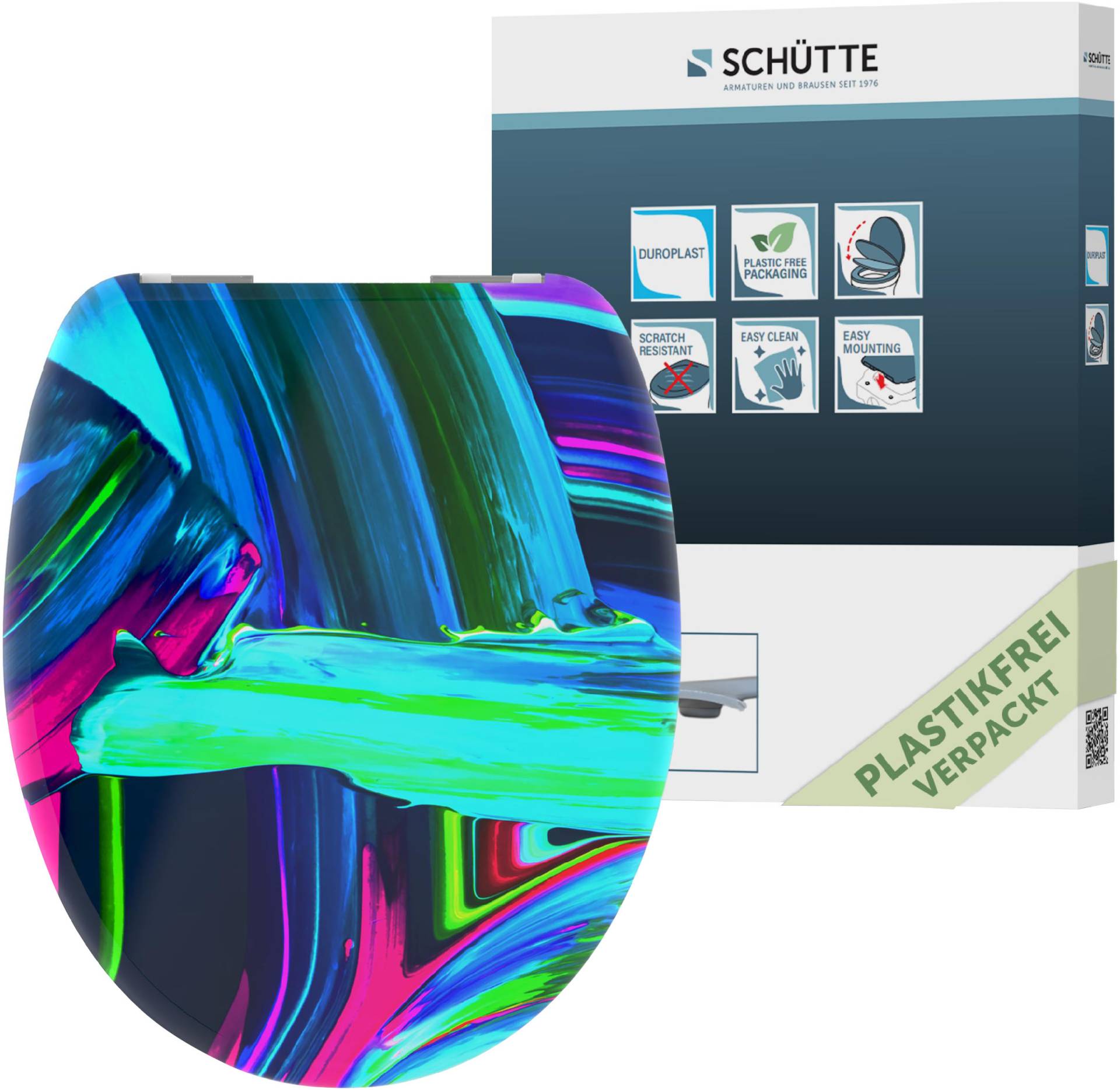 Schütte WC-Sitz »Neon Paint«, Duroplast, Absenkautomatik von Schütte